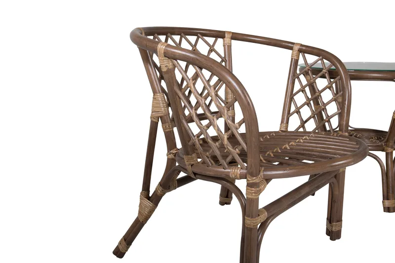 Wera Balkonggruppe 2-seter - Brun/Hvit - Hagemøbler - Balkong - Balkongmøbler - Balkonggrupper