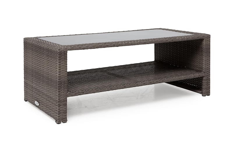 Wisconsin Bord 110 cm Kunstrotting/Grå/Brun - Grå - Loungebord & Sofabord utendørs - Balkongbord