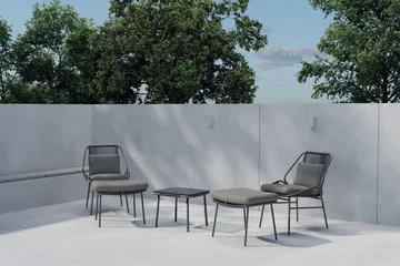 Zakynthos kafégruppe utendørs - Brun - Hagemøbler - Balkong - Balkongmøbler - Balkonggrupper