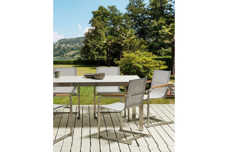 Zervo Lenestol - Beige/Sølv - Hagemøbler - Balkong - Balkongmøbler - Balkongstoler