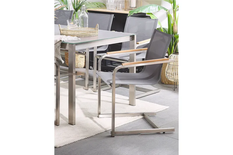 Zervo Lenestol - Grå/Sølv - Hagemøbler - Balkong - Balkongmøbler - Balkongstoler