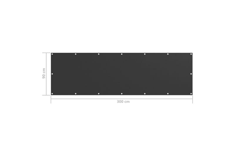 Balkongskjerm antrasitt 90x300 cm oxfordstoff - Antrasittgrå - Hagemøbler - Balkong - Sikkerhet & vindbeskyttelse balkong - Balkongbeskyttelse