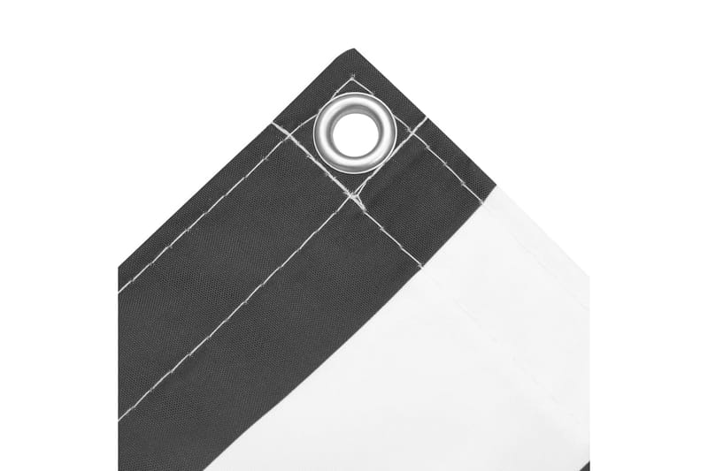 Balkongskjerm antrasitt og hvit 120x300 cm oxfordstoff - Flerfarget - Balkongbeskyttelse