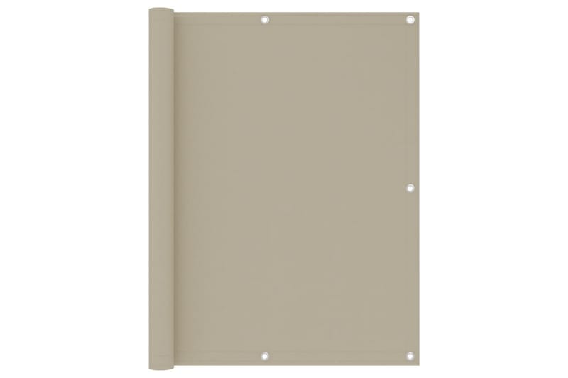 Balkongskjerm beige 120x400 cm oxfordstoff - Beige - Hagemøbler - Balkong - Sikkerhet & vindbeskyttelse balkong - Balkongbeskyttelse