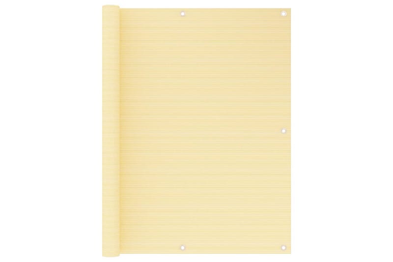 Balkongskjerm beige 120x500 cm HDPE - Beige - Hagemøbler - Balkong - Sikkerhet & vindbeskyttelse balkong - Balkongbeskyttelse