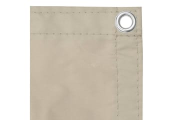 Balkongskjerm beige 120x600 cm oxfordstoff - Beige - Hagemøbler - Balkong - Sikkerhet & vindbeskyttelse balkong - Balkongbeskyttelse