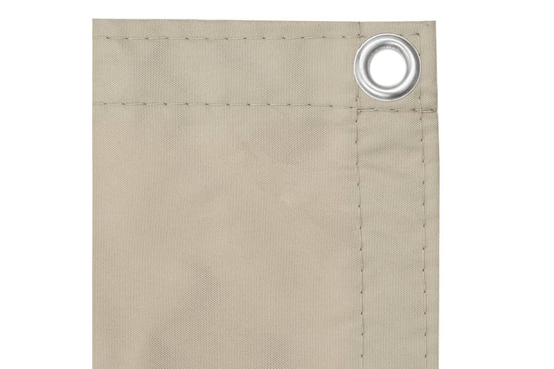 Balkongskjerm beige 75x500 cm oxfordstoff - Beige - Hagemøbler - Balkong - Sikkerhet & vindbeskyttelse balkong - Balkongbeskyttelse