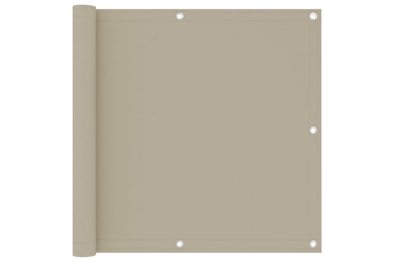 Balkongskjerm beige 90x300 cm oxfordstoff - Beige - Hagemøbler - Balkong - Sikkerhet & vindbeskyttelse balkong - Balkongbeskyttelse