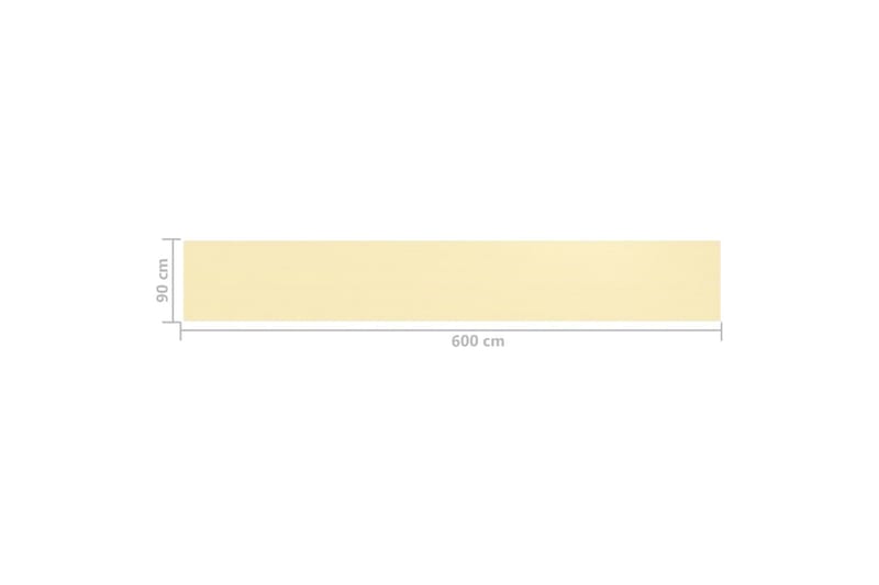 Balkongskjerm beige 90x600 cm HDPE - Beige - Balkongbeskyttelse