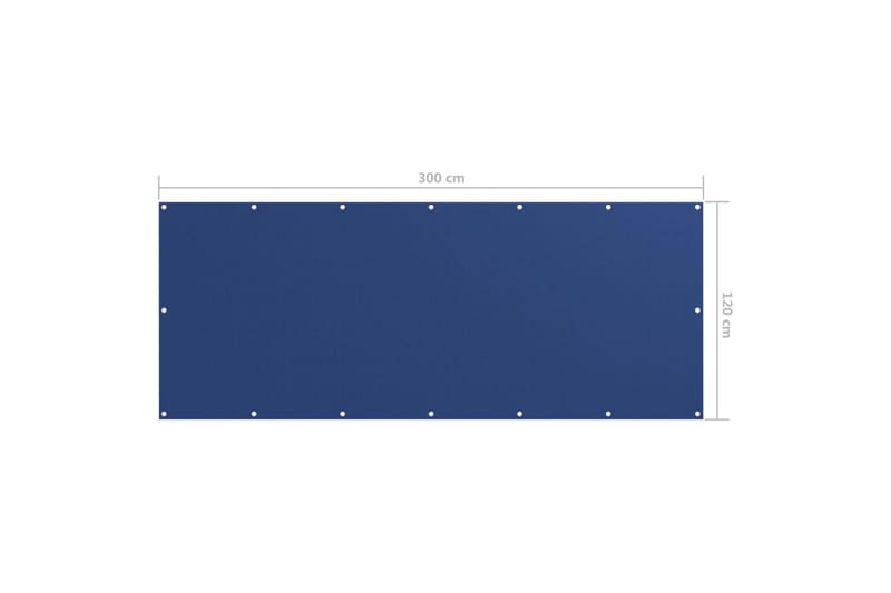 Balkongskjerm blå 120x300 cm oxfordstoff - Blå - Hagemøbler - Balkong - Sikkerhet & vindbeskyttelse balkong - Balkongbeskyttelse