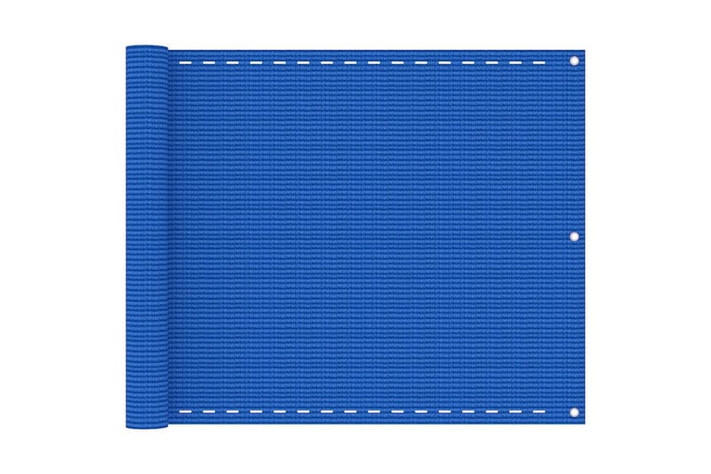 Balkongskjerm blå 75x500 cm HDPE - Blå - Hagemøbler - Balkong - Sikkerhet & vindbeskyttelse balkong - Balkongbeskyttelse