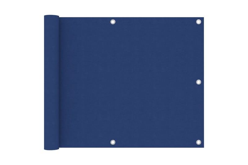 Balkongskjerm blå 75x500 cm oxfordstoff - Blå - Hagemøbler - Balkong - Sikkerhet & vindbeskyttelse balkong - Balkongbeskyttelse