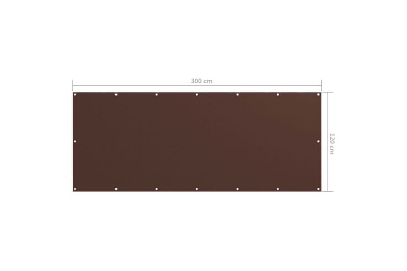 Balkongskjerm brun 120x300 cm oxfordstoff - Brun - Hagemøbler - Balkong - Sikkerhet & vindbeskyttelse balkong - Balkongbeskyttelse
