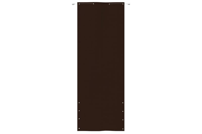 Balkongskjerm brun 80x240 cm oxfordstoff - Brun - Hagemøbler - Balkong - Sikkerhet & vindbeskyttelse balkong - Balkongbeskyttelse