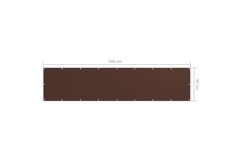 Balkongskjerm brun 90x400 cm oxfordstoff - Brun - Balkongbeskyttelse