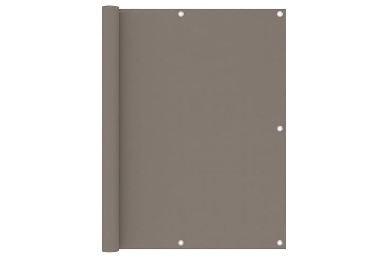 Balkongskjerm gråbrun 120x400 cm oxfordstoff - Taupe - Hagemøbler - Balkong - Sikkerhet & vindbeskyttelse balkong - Balkongbeskyttelse