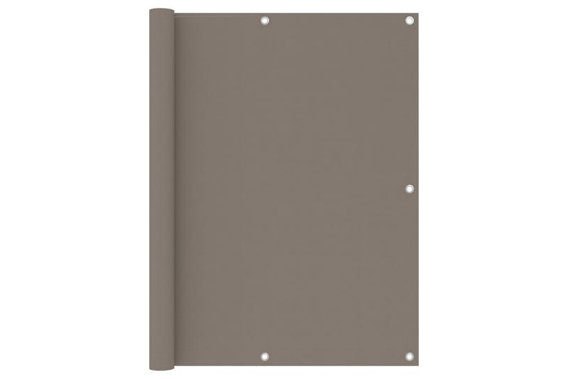 Balkongskjerm gråbrun 120x400 cm oxfordstoff - Taupe - Balkongbeskyttelse