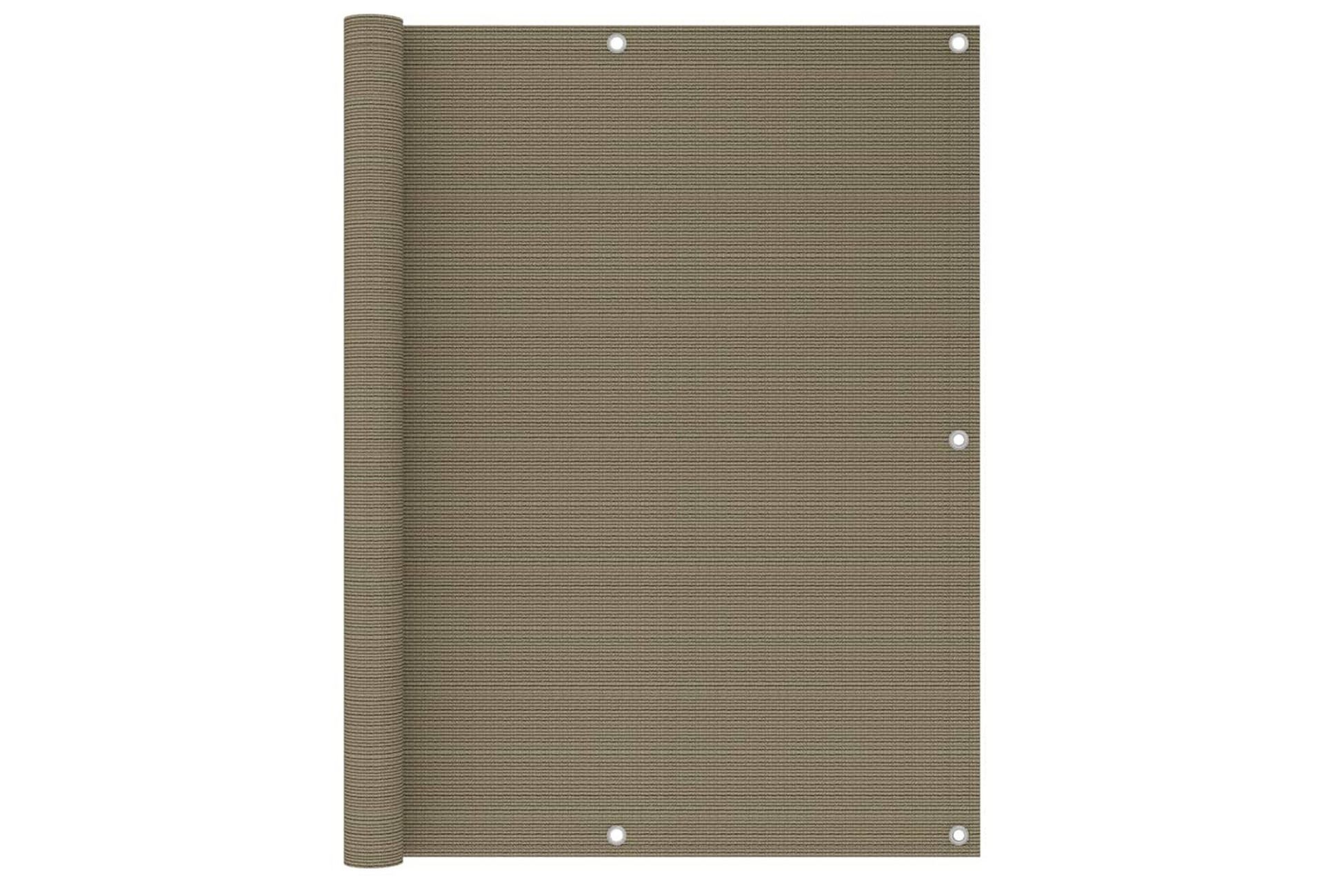 Balkongskjerm gråbrun 120x500 cm HDPE - Taupe - Hagemøbler - Balkong - Sikkerhet & vindbeskyttelse balkong - Balkongbeskyttelse
