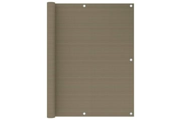 Balkongskjerm gråbrun 120x500 cm HDPE - Taupe - Hagemøbler - Balkong - Sikkerhet & vindbeskyttelse balkong - Balkongbeskyttelse