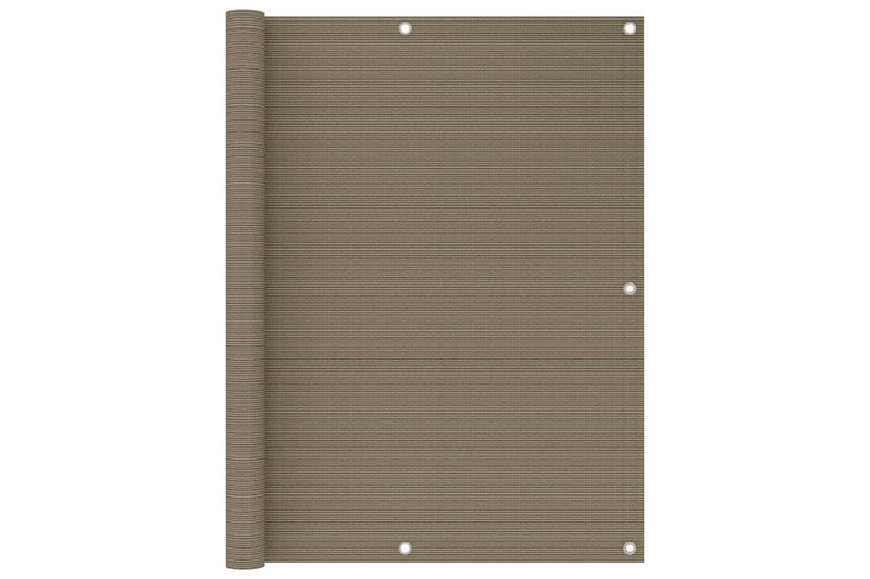 Balkongskjerm gråbrun 120x500 cm HDPE - Taupe - Hagemøbler - Balkong - Sikkerhet & vindbeskyttelse balkong - Balkongbeskyttelse