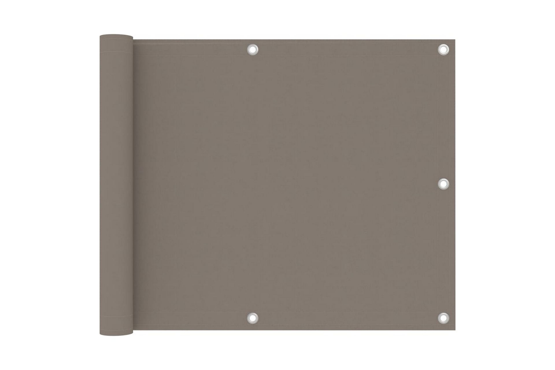 Balkongskjerm gråbrun 75x300 cm oxfordstoff - Taupe - Hagemøbler - Balkong - Sikkerhet & vindbeskyttelse balkong - Balkongbeskyttelse