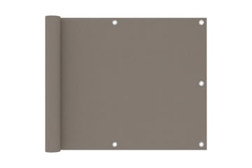 Balkongskjerm gråbrun 75x300 cm oxfordstoff - Taupe - Hagemøbler - Balkong - Sikkerhet & vindbeskyttelse balkong - Balkongbeskyttelse