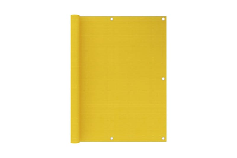 Balkongskjerm gul 120x600 cm HDPE - Gul - Hagemøbler - Balkong - Sikkerhet & vindbeskyttelse balkong - Balkongbeskyttelse