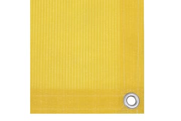 Balkongskjerm gul 90x600 cm HDPE - Gul - Hagemøbler - Balkong - Sikkerhet & vindbeskyttelse balkong - Balkongbeskyttelse