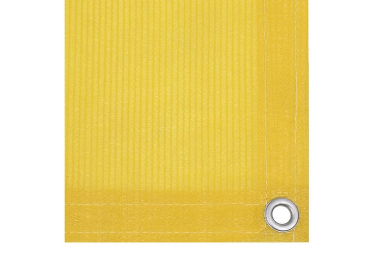 Balkongskjerm gul 90x600 cm HDPE - Gul - Hagemøbler - Balkong - Sikkerhet & vindbeskyttelse balkong - Balkongbeskyttelse