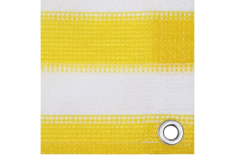 Balkongskjerm gul og hvit 120x600 cm HDPE - Flerfarget - Balkongbeskyttelse