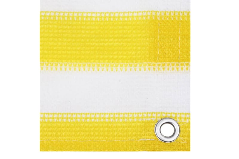 Balkongskjerm gul og hvit 90x300 cm HDPE - Flerfarget - Balkongbeskyttelse