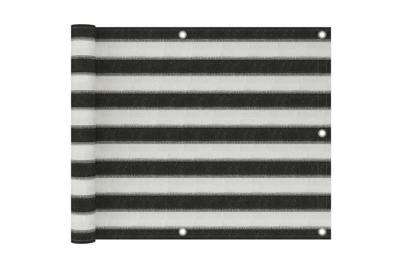 Balkongskjerm HDPE 75x300 cm antrasitt og hvit - Antrasittgrå - Hagemøbler - Balkong - Sikkerhet & vindbeskyttelse balkong - Balkongbeskyttelse