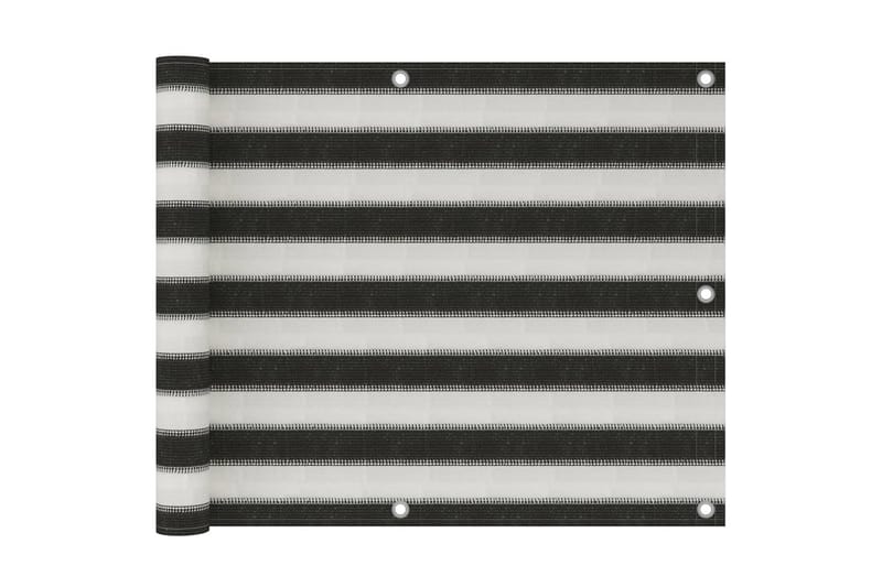 Balkongskjerm HDPE 75x500 cm antrasitt og hvit - Antrasittgrå - Hagemøbler - Balkong - Sikkerhet & vindbeskyttelse balkong - Balkongbeskyttelse