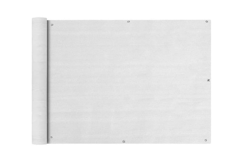 Balkongskjerm HDPE 90x600 cm Hvit - Balkongbeskyttelse