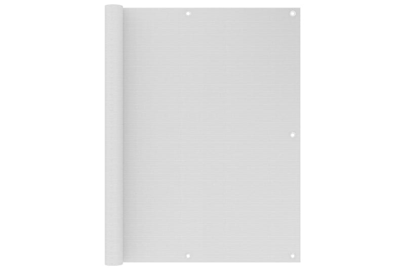 Balkongskjerm hvit 120x600 cm HDPE - Hvit - Balkongbeskyttelse