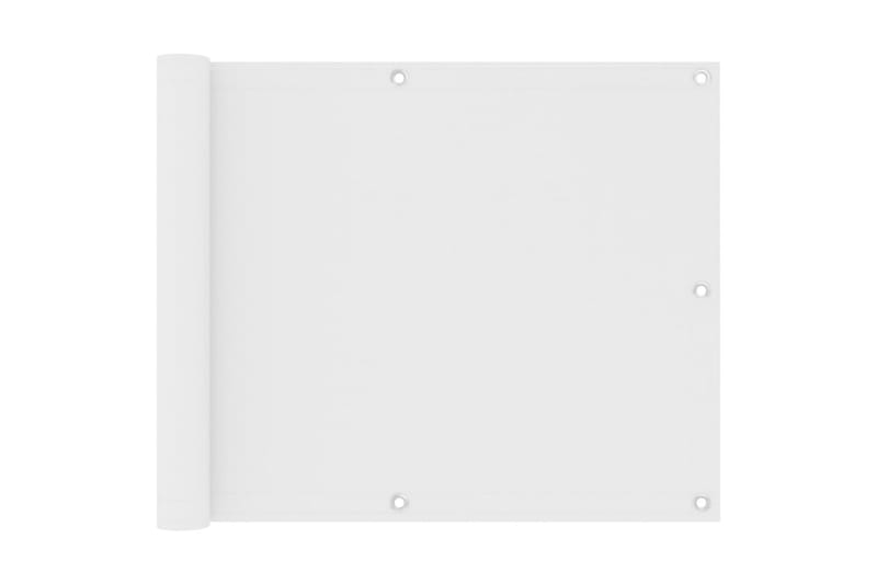 Balkongskjerm hvit 75x300 cm oxfordstoff - Hvit - Hagemøbler - Balkong - Sikkerhet & vindbeskyttelse balkong - Balkongbeskyttelse