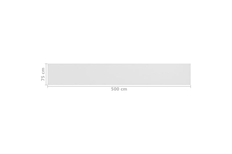 Balkongskjerm hvit 75x500 cm HDPE - Hvit - Hagemøbler - Balkong - Sikkerhet & vindbeskyttelse balkong - Balkongbeskyttelse
