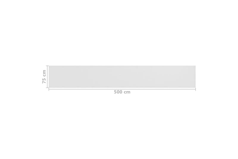 Balkongskjerm hvit 75x500 cm HDPE - Hvit - Balkongbeskyttelse
