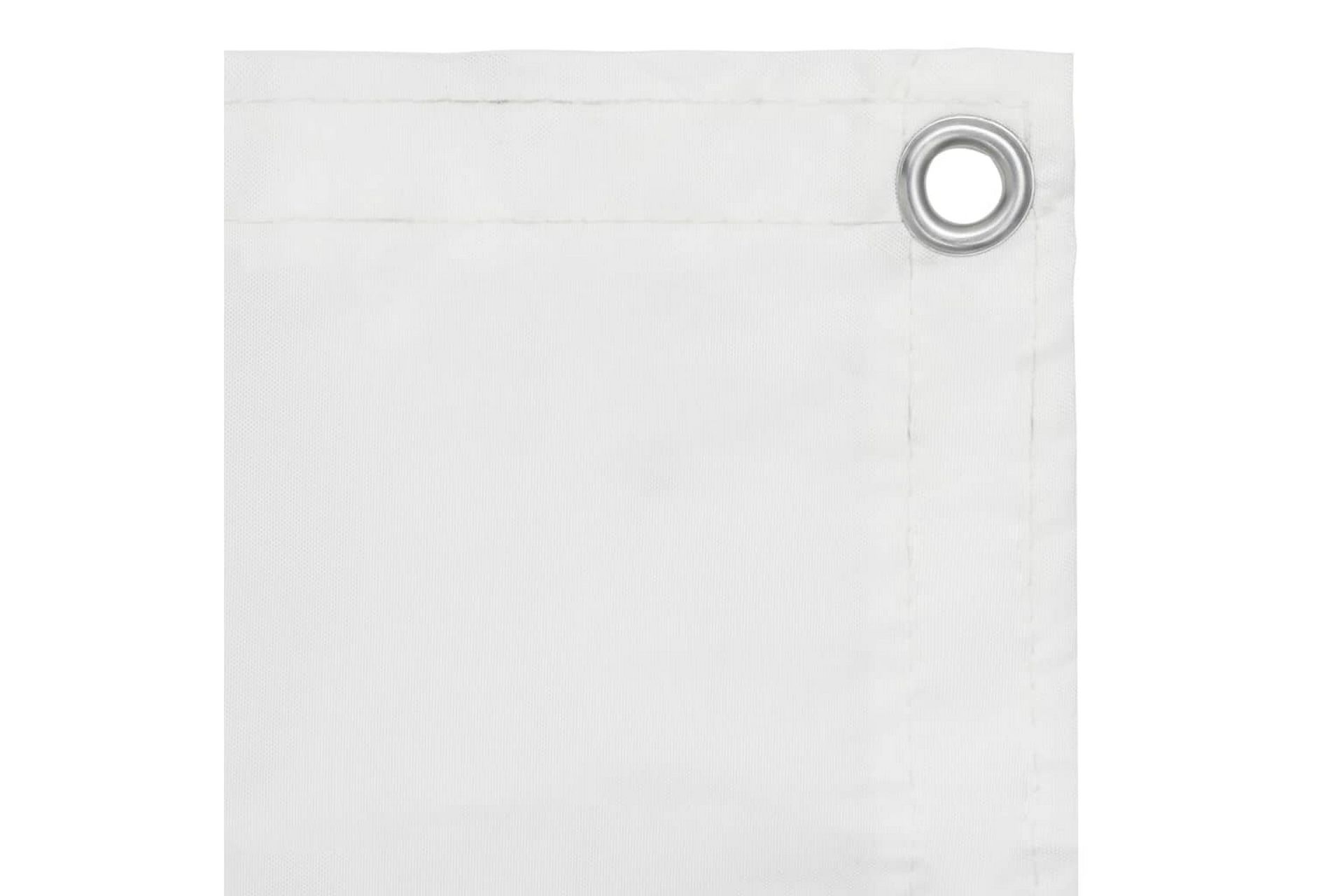 Balkongskjerm hvit 75x500 cm oxfordstoff - Hvit - Hagemøbler - Balkong - Sikkerhet & vindbeskyttelse balkong - Balkongbeskyttelse