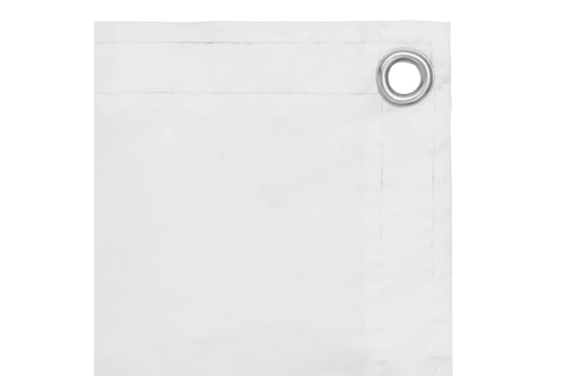 Balkongskjerm hvit 75x500 cm oxfordstoff - Hvit - Balkongbeskyttelse