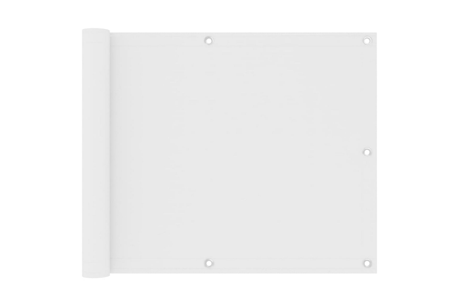 Balkongskjerm hvit 75x500 cm oxfordstoff - Hvit - Hagemøbler - Balkong - Sikkerhet & vindbeskyttelse balkong - Balkongbeskyttelse