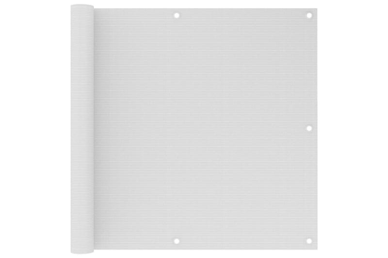 Balkongskjerm hvit 90x300 cm HDPE - Hvit - Hagemøbler - Balkong - Sikkerhet & vindbeskyttelse balkong - Balkongbeskyttelse
