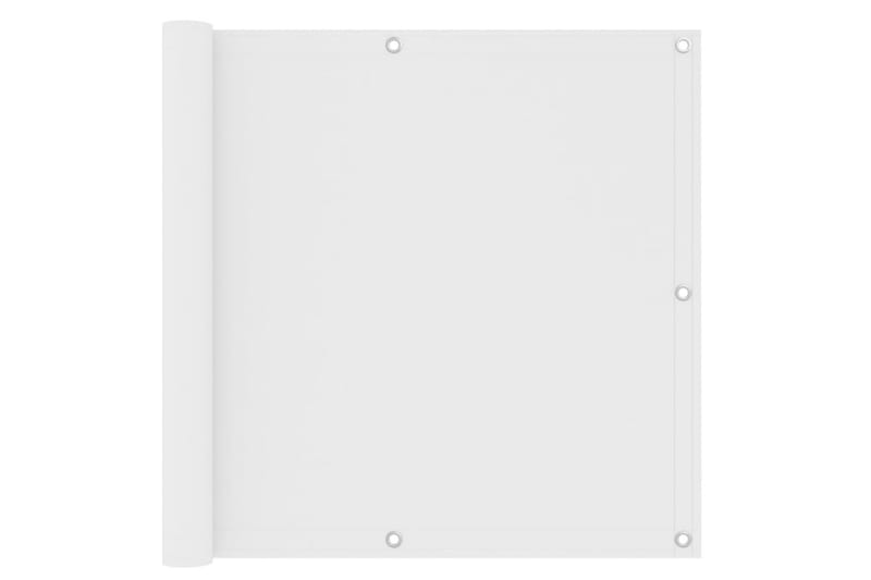 Balkongskjerm hvit 90x300 cm oxfordstoff - Hvit - Hagemøbler - Balkong - Sikkerhet & vindbeskyttelse balkong - Balkongbeskyttelse