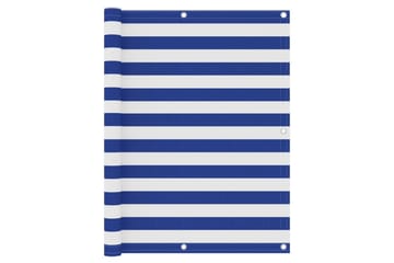 Balkongskjerm hvit og blå 120x600 cm oxfordstoff - Flerfarget - Hagemøbler - Balkong - Sikkerhet & vindbeskyttelse balkong - Balkongbeskyttelse