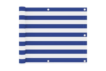 Balkongskjerm hvit og blå 75x600 cm oxfordstoff - Flerfarget - Hagemøbler - Balkong - Sikkerhet & vindbeskyttelse balkong - Balkongbeskyttelse