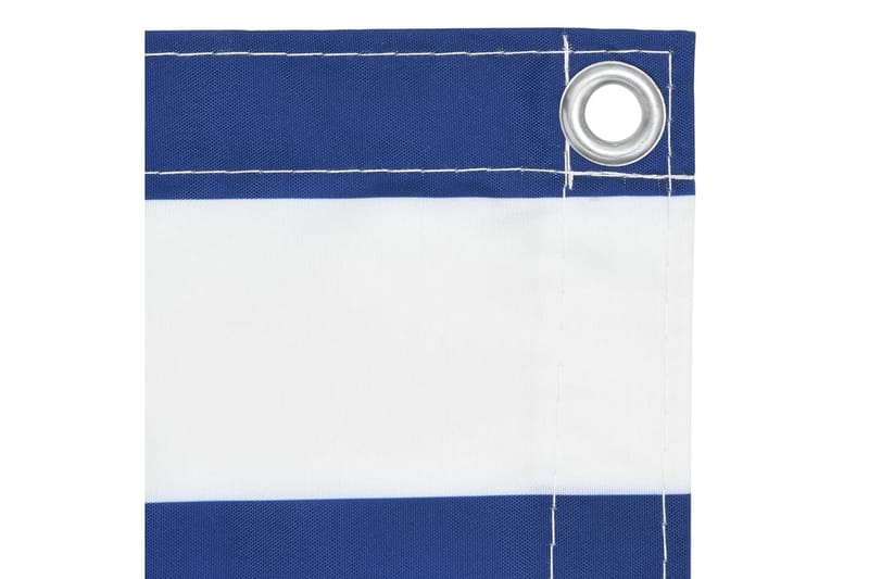 Balkongskjerm hvit og blå 75x600 cm oxfordstoff - Flerfarget - Balkongbeskyttelse