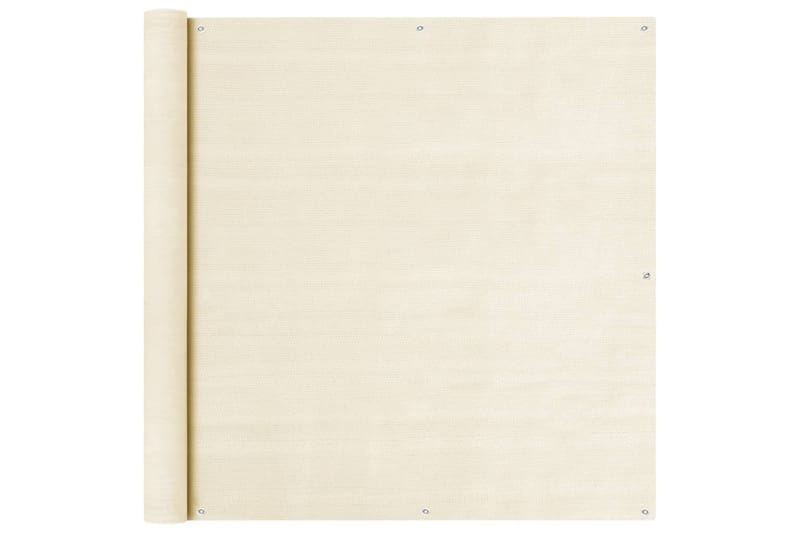 Balkongskjerm kremhvit 120x500 cm HDPE - Krem - Hagemøbler - Balkong - Sikkerhet & vindbeskyttelse balkong - Balkongbeskyttelse