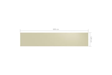Balkongskjerm kremhvit 120x600 cm oxfordstoff - Krem - Hagemøbler - Balkong - Sikkerhet & vindbeskyttelse balkong - Balkongbeskyttelse