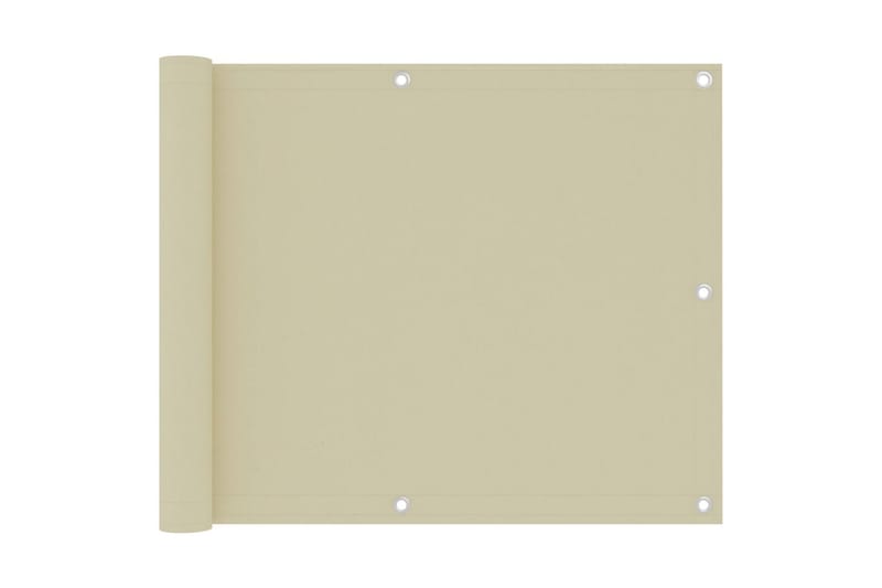 Balkongskjerm kremhvit 75x300 cm oxfordstoff - Krem - Hagemøbler - Balkong - Sikkerhet & vindbeskyttelse balkong - Balkongbeskyttelse