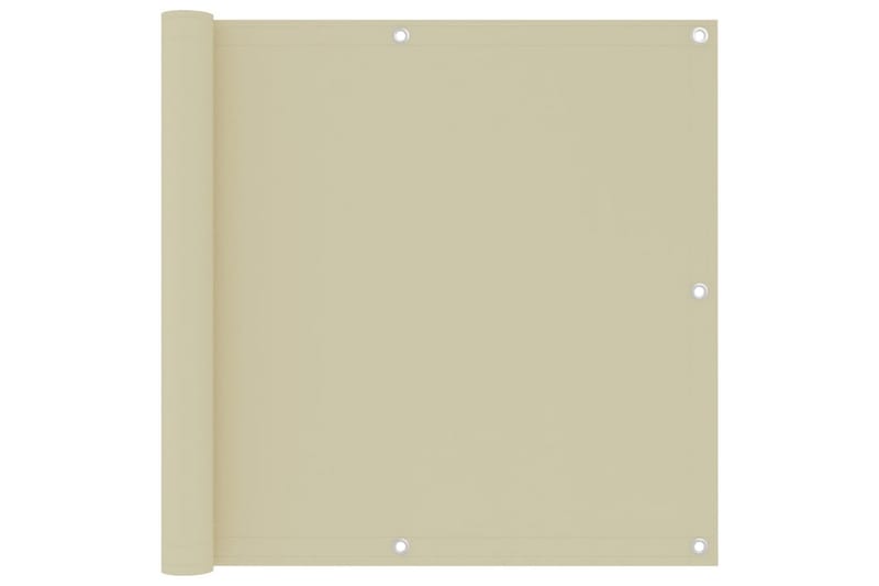 Balkongskjerm kremhvit 90x300 cm oxfordstoff - Krem - Hagemøbler - Balkong - Sikkerhet & vindbeskyttelse balkong - Balkongbeskyttelse